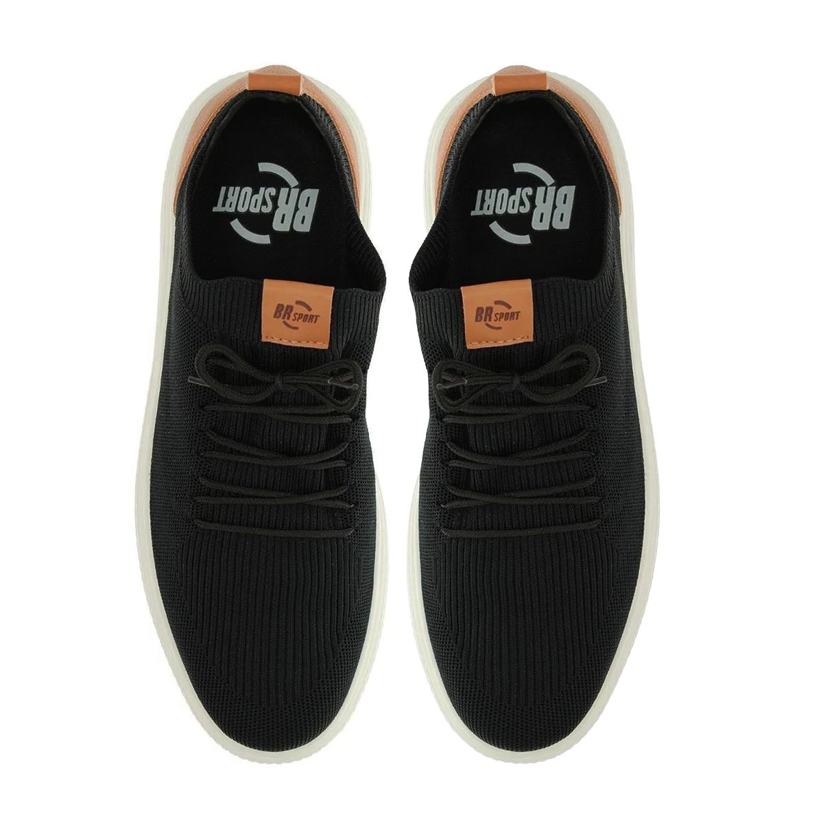 Tenis Masculino Br Sport Gaspea Knit Leveza Estilo Urbano Preto 2
