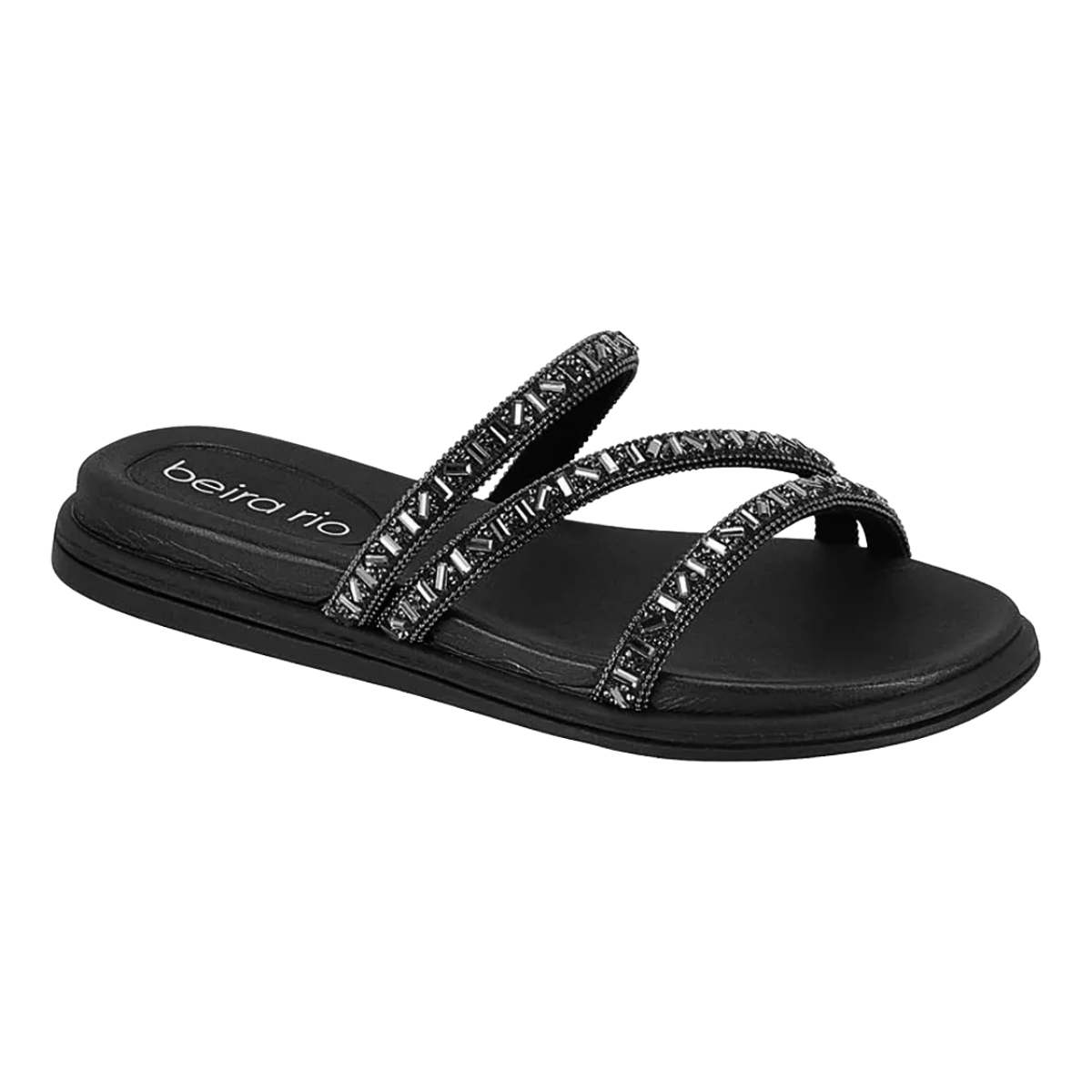 Tamanco Beira Rio Elegancia Preto Grafite Feminino Casual