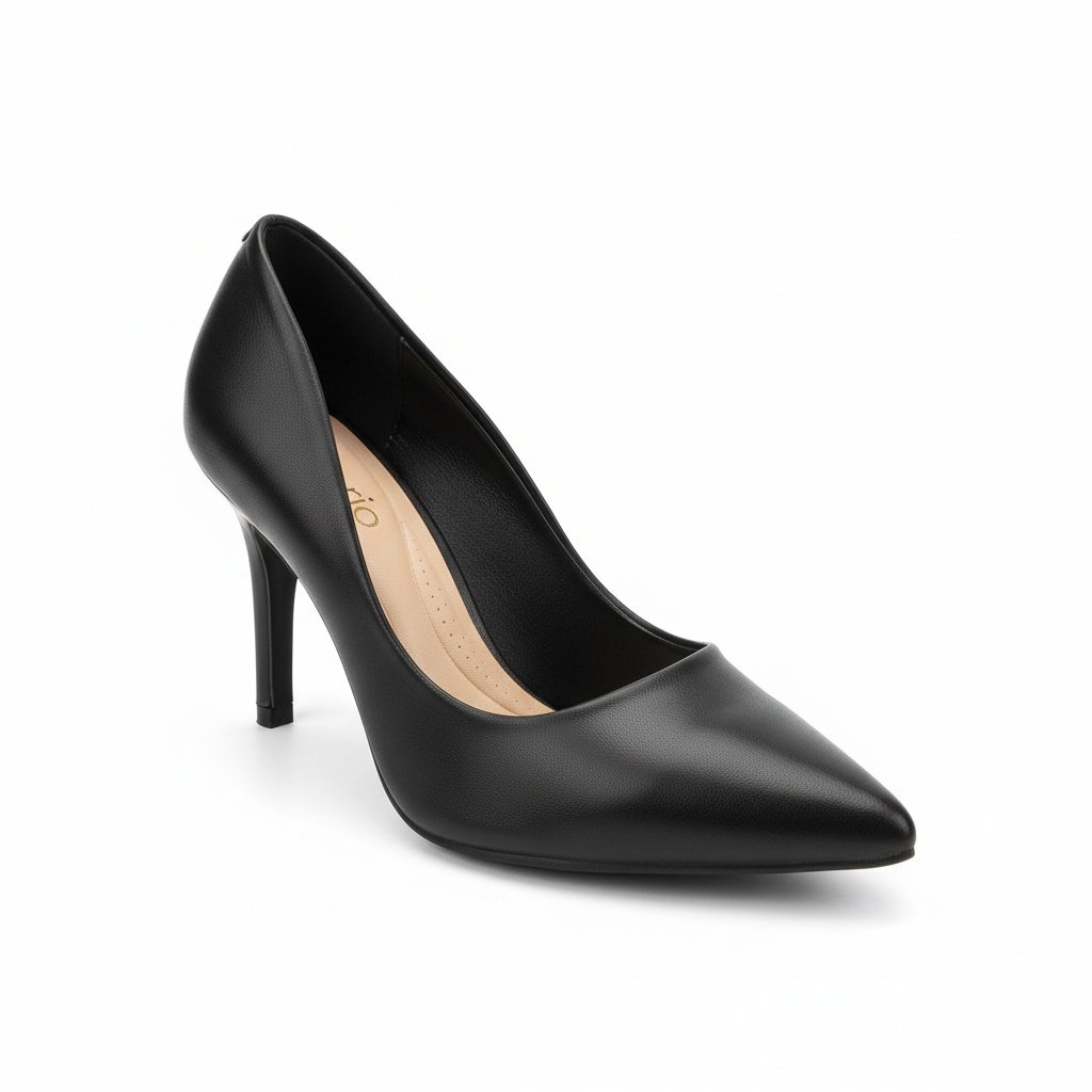Scarpin Beira Rio Salto Medio Elegante Preto Casual