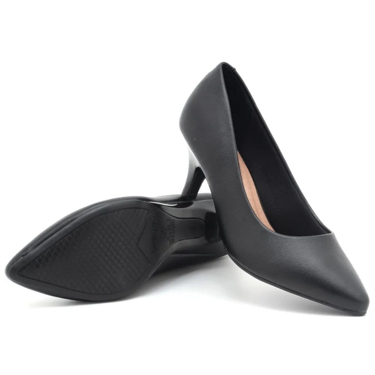 Scarpin Beira Rio Salto Medio Elegante Preto Casual Preto 8