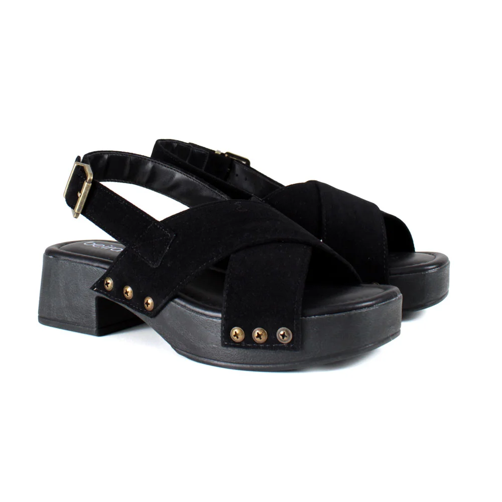 Sandalia Beira Rio Feminina Classico Elegancia Preta Preto 2