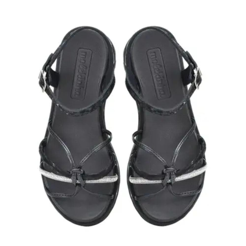 Sandalia Molekinha Preta Ultraleve Casual Meninas Preto 4
