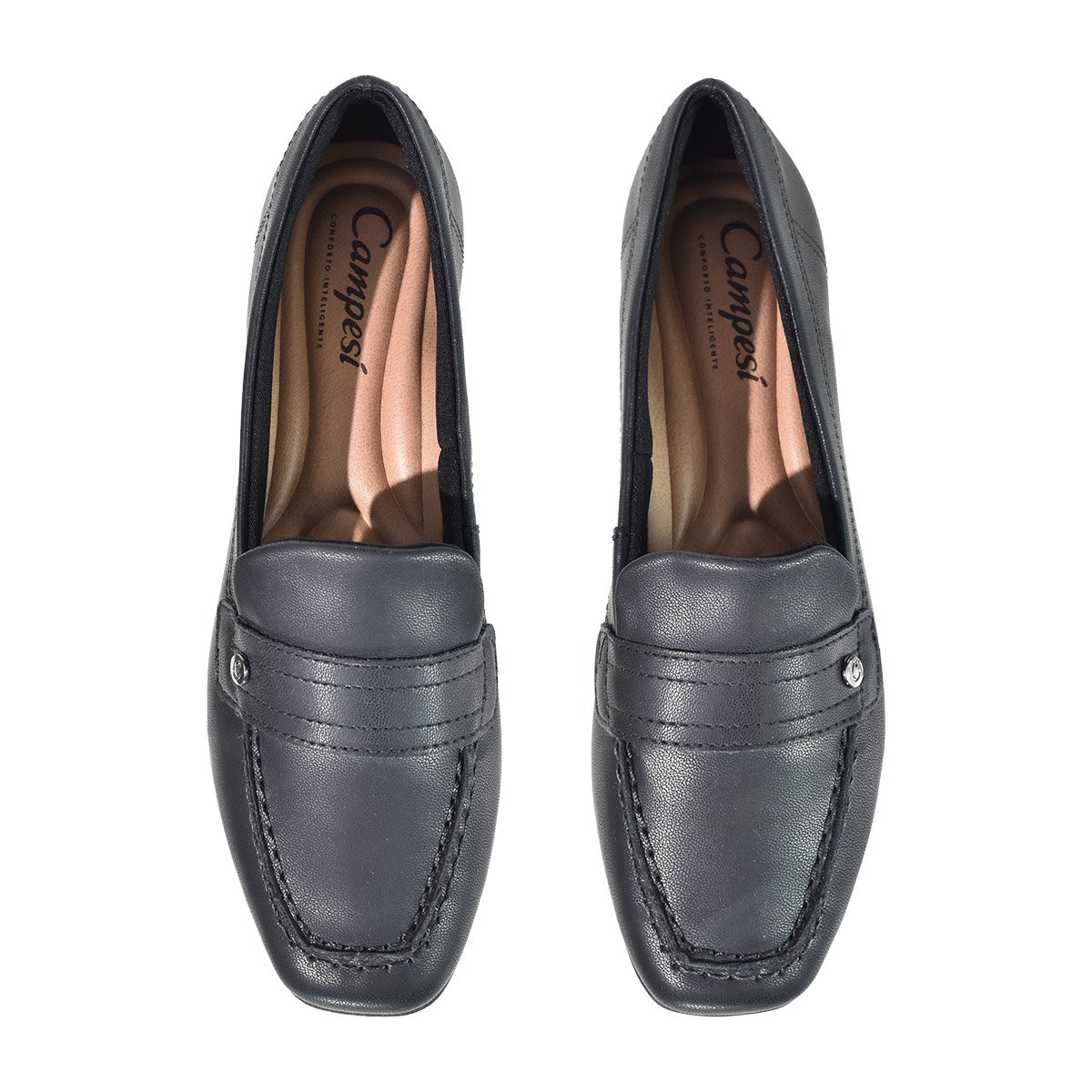 Mocassim Campesi Feminino Elegante e Confortavel Preto L9164 Preto 2