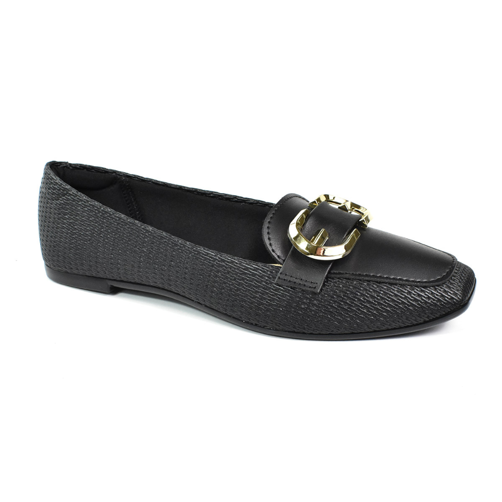 Sapatilha Feminina Moleca Casual Fivela Preta 
