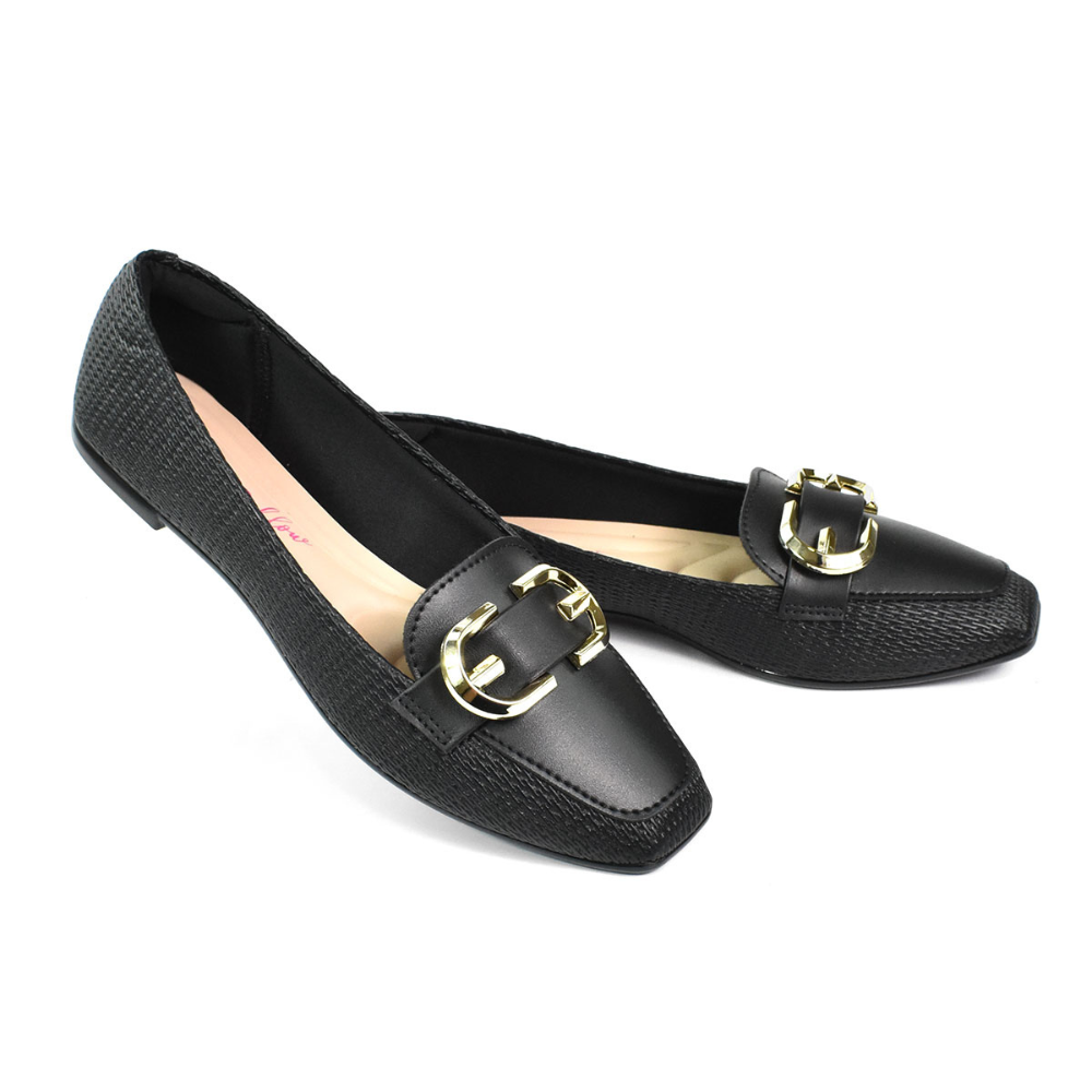 Sapatilha Feminina Moleca Casual Fivela Preta Preto 5