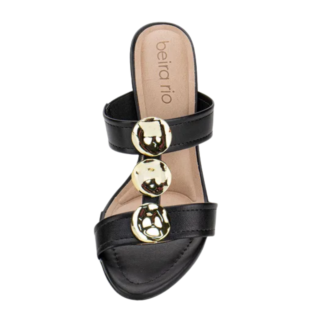 Tamanco Beira Rio Feminino Salto Medio Versatil Casual Preto 4