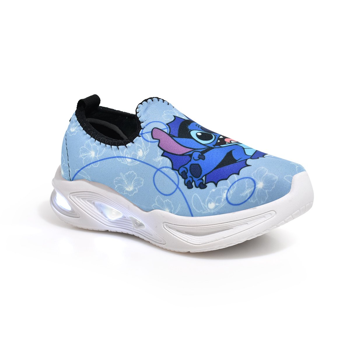Tenis Infantil Botinho Lilas Personagem Stitch Confortavel