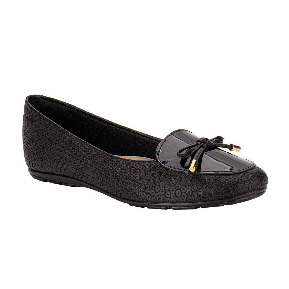 Sapatilha Moleca Feminina Napa Preto Conforto Casual 