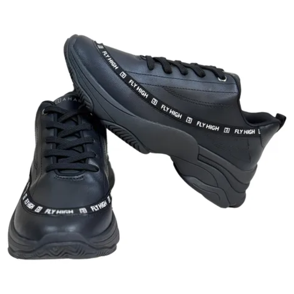 Tenis Ramarim Chunky Feminino Preto Antiderrapante Casual Preto 4