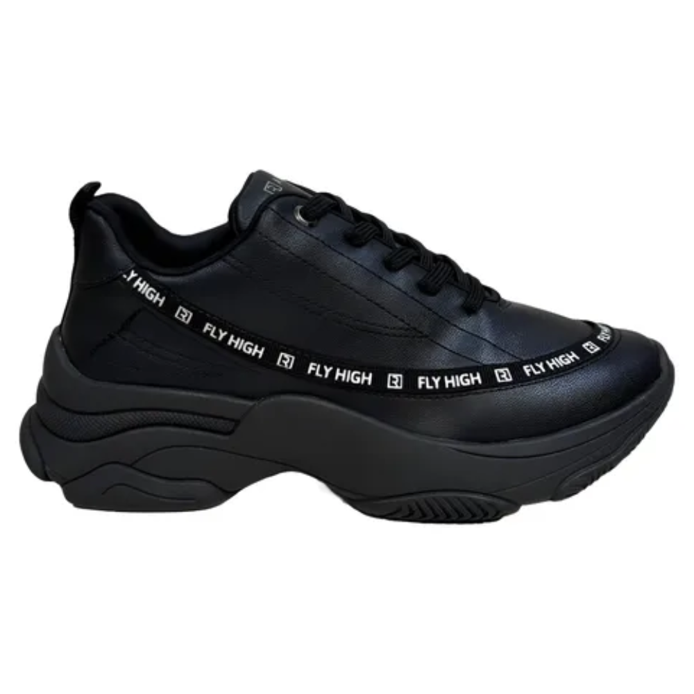 Tenis Ramarim Chunky Feminino Preto Antiderrapante Casual Preto 2