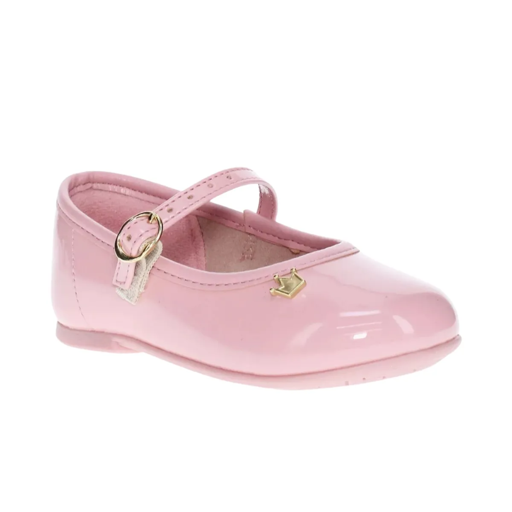 Sapatilha Molekinha Estilo Boneca Verniz Rosa 21061041