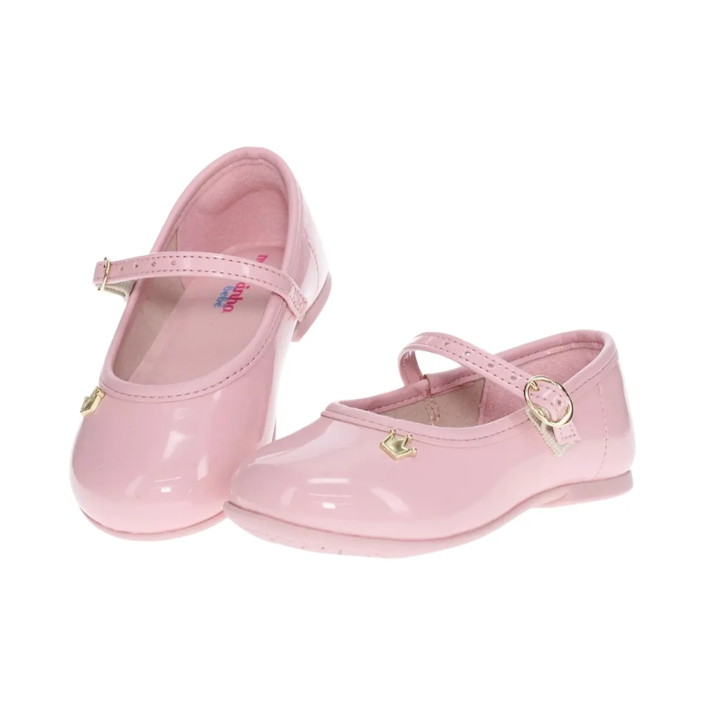 Sapatilha Molekinha Estilo Boneca Verniz Rosa 21061041 Rosa 2