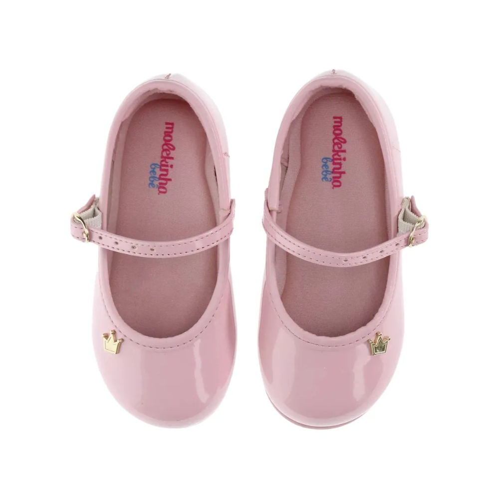 Sapatilha Molekinha Estilo Boneca Verniz Rosa 21061041 Rosa 5