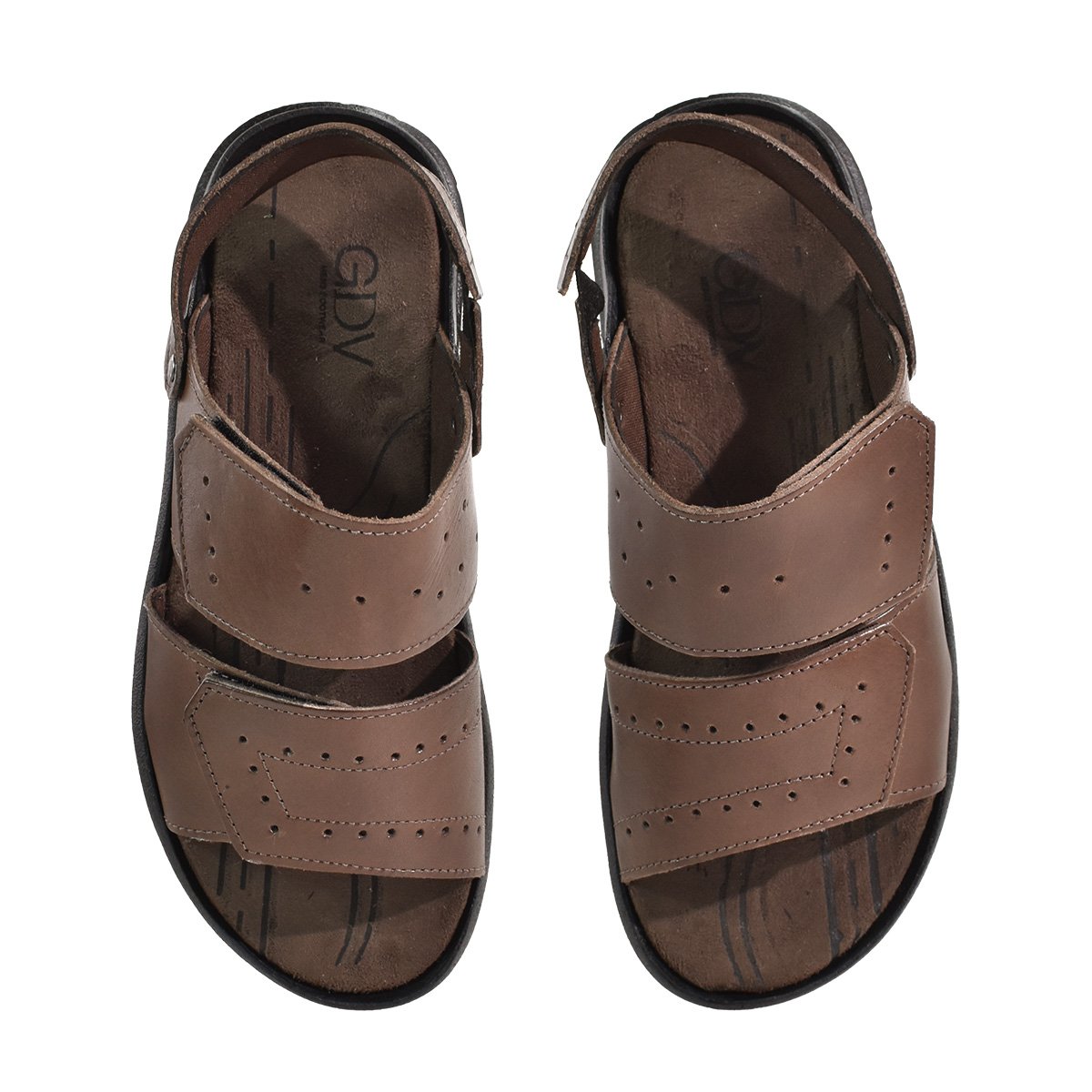 Sandalia GDV 3600 Masculina Leve Confortavel Dia a Dia Marrom 3