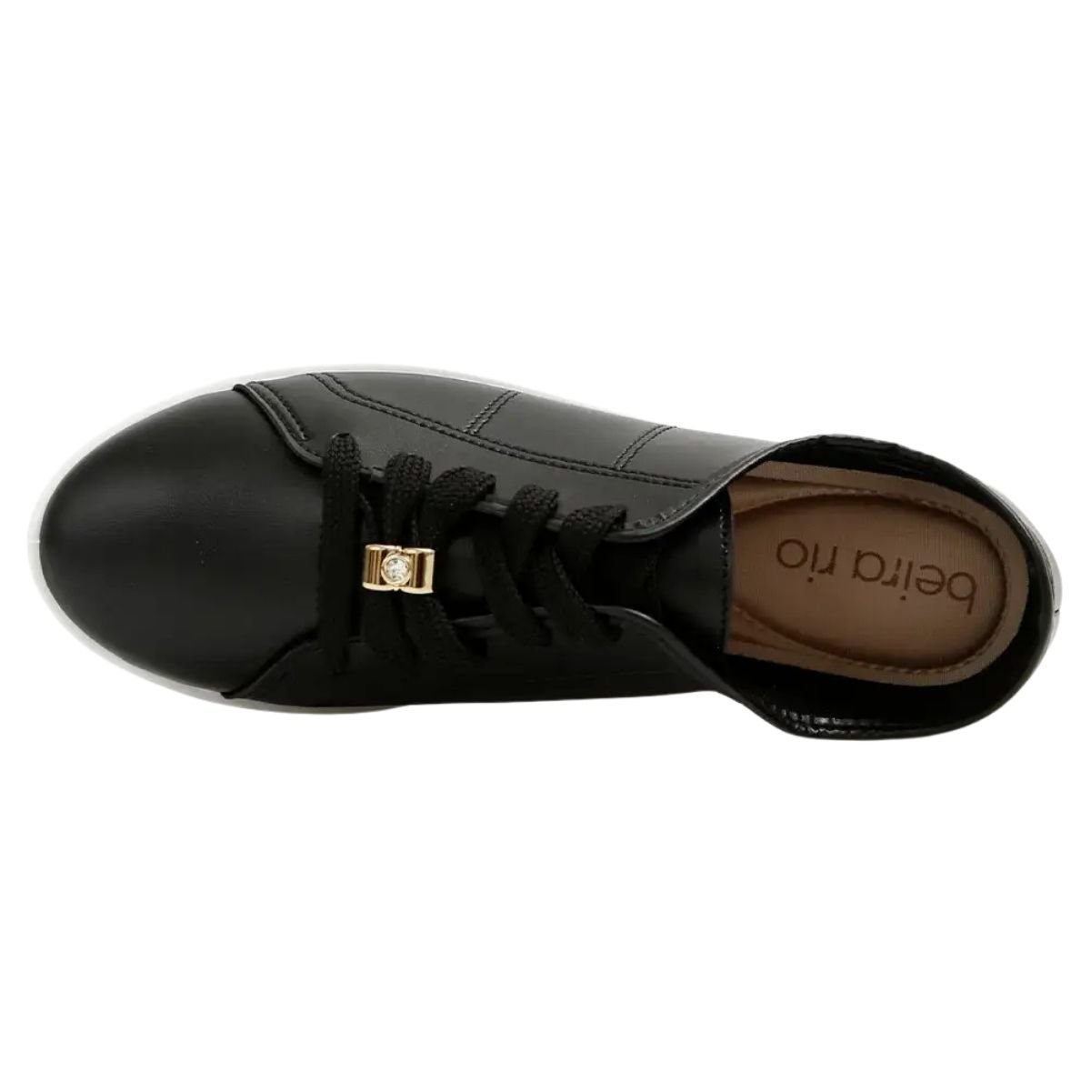 Tenis Beira Rio Feminino Napa Preto Leve Estiloso Preto 4