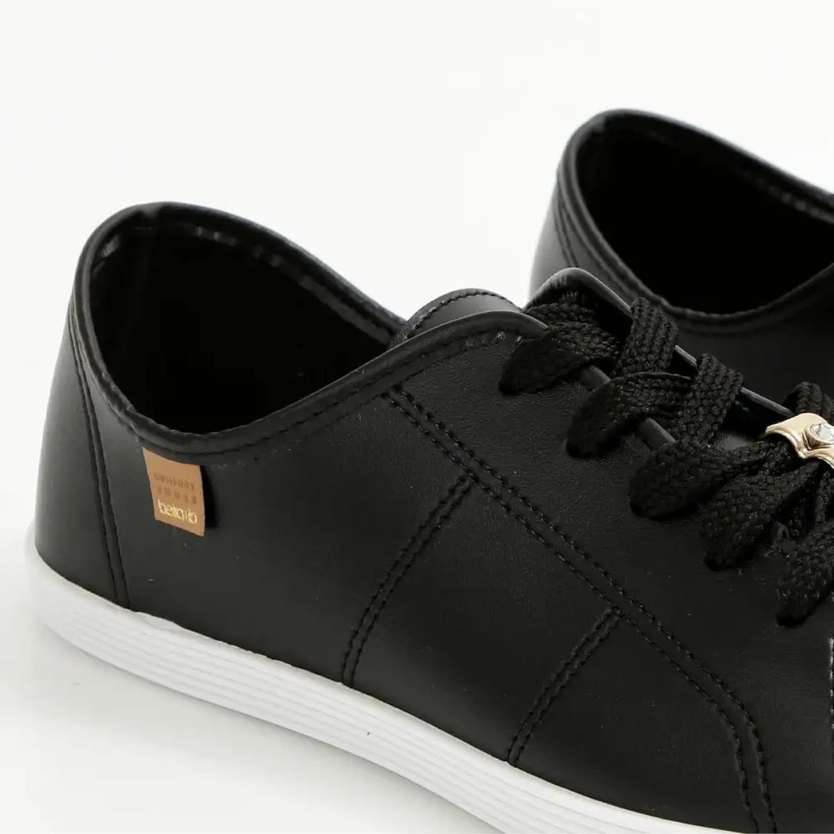 Tenis Beira Rio Feminino Napa Preto Leve Estiloso Preto 7
