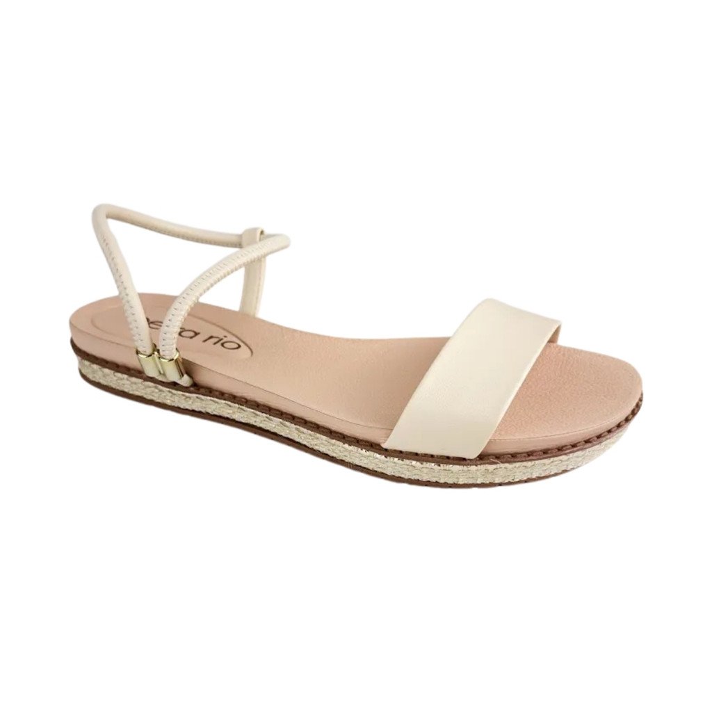 Tamanco Beira Rio Feminino Casual Elastico Creme