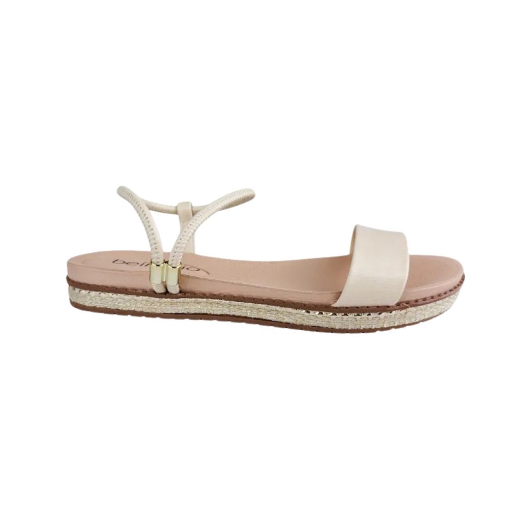 Tamanco Beira Rio Feminino Casual Elastico Creme Bege 4
