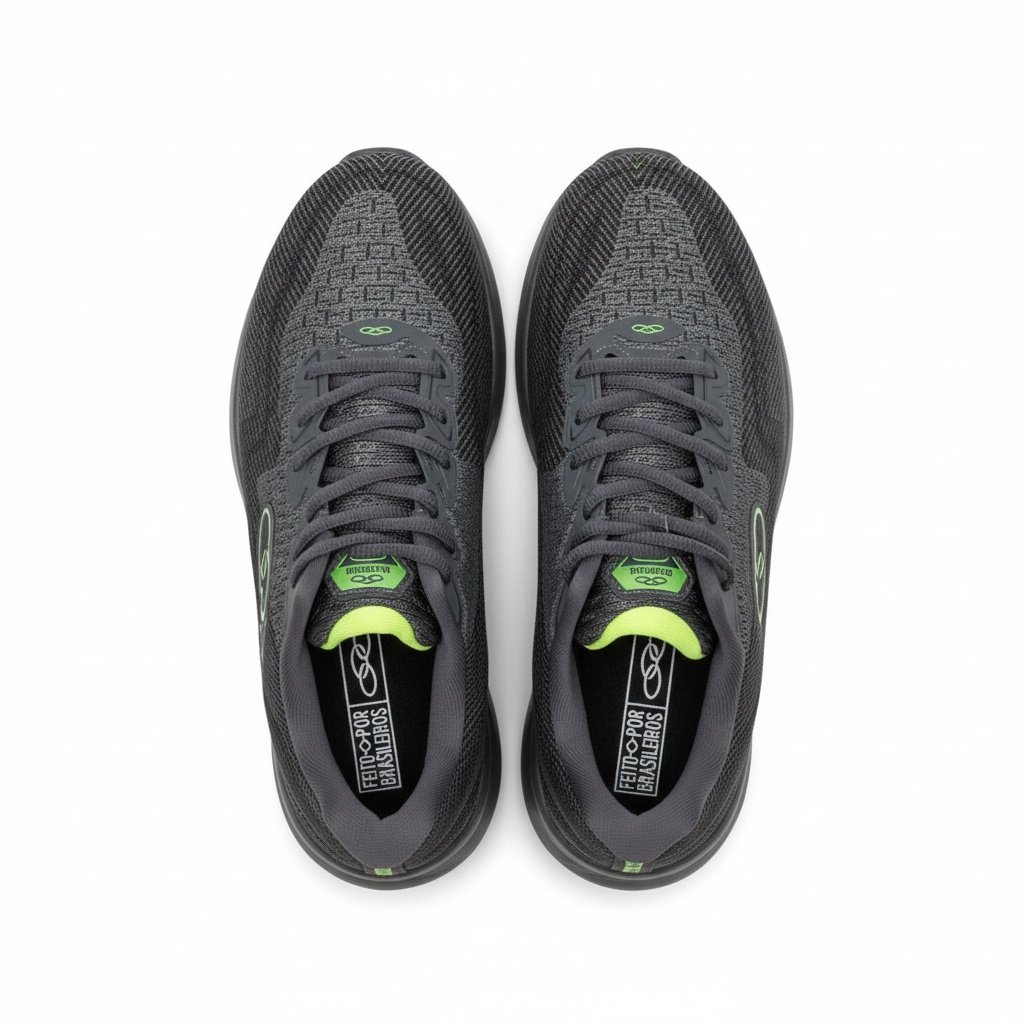 Tenis Olympikus Sagaz Masculino Cinza Escuro Preto Anatomico Cinza 2