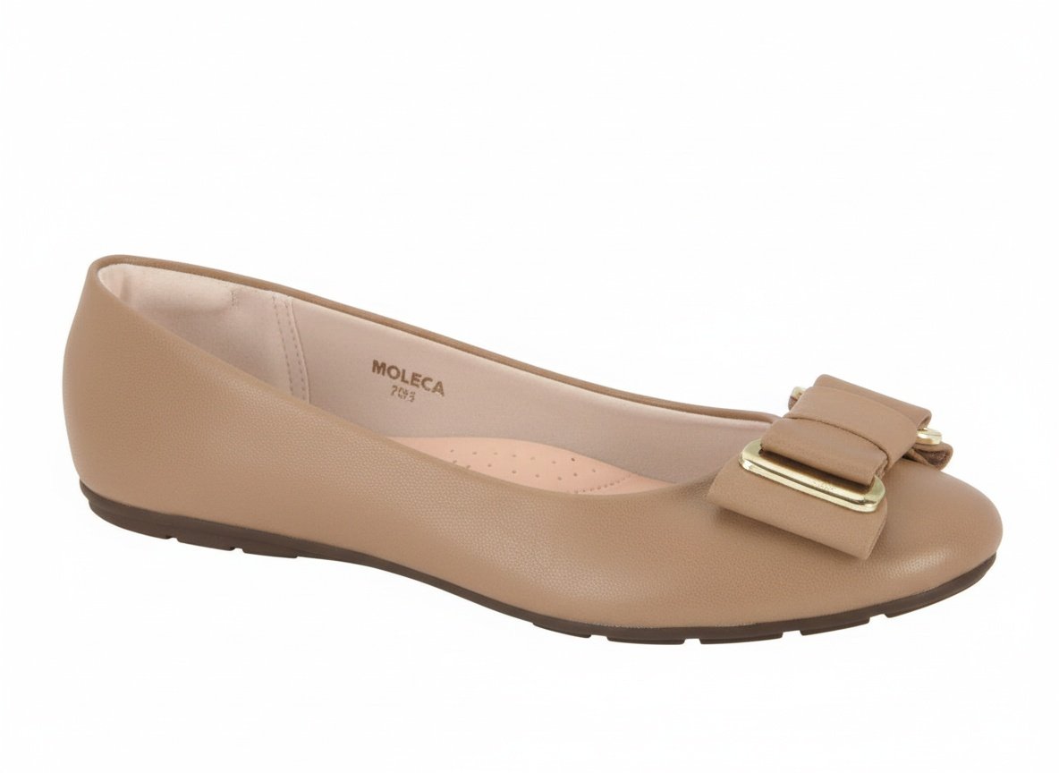 Sapatilha Moleca Napa Nude Leveza e Elegancia Casual