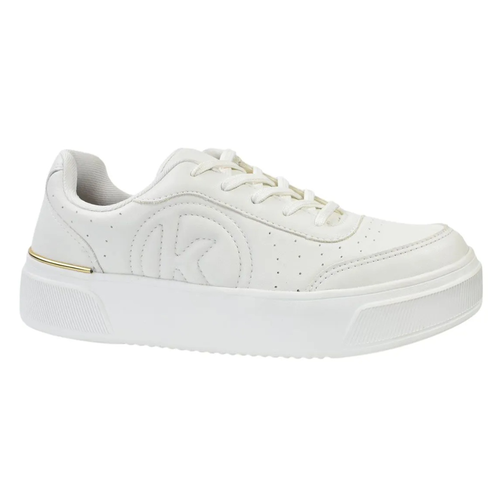 Tenis Kolosh Confort Casual Feminino Branco Ortopedico