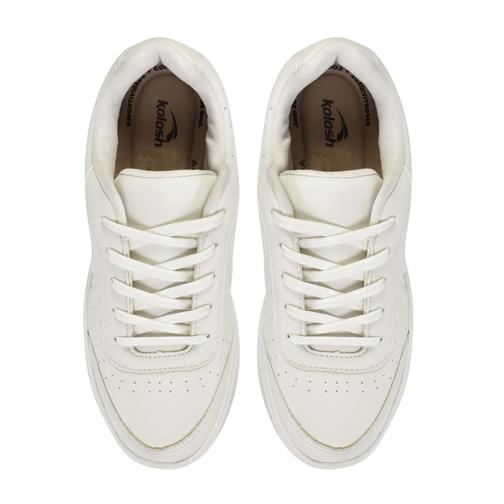 Tenis Kolosh Confort Casual Feminino Branco Ortopedico Branco 3