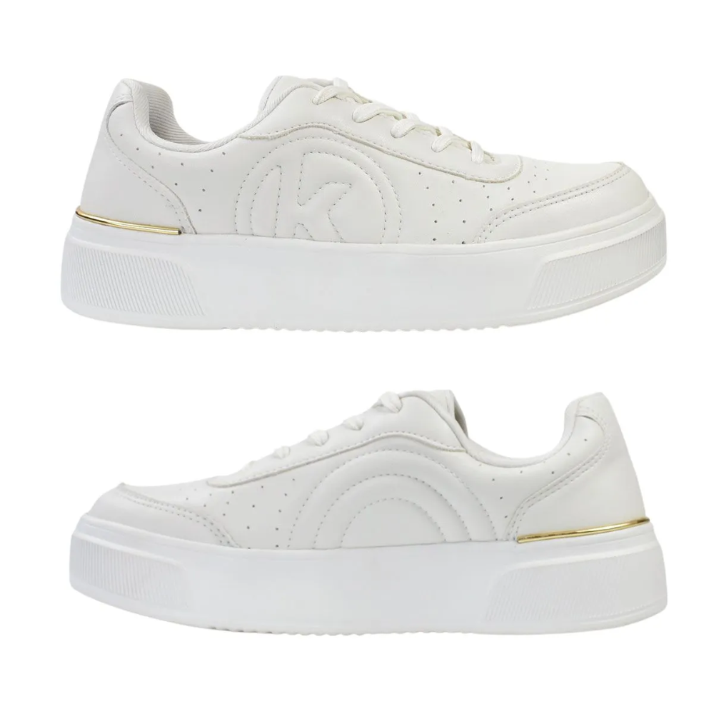 Tenis Kolosh Confort Casual Feminino Branco Ortopedico Branco 4