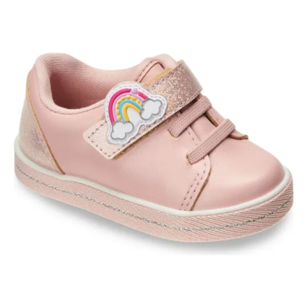 Tenis Infantil Molekinha Arco Iris Glitter Rosa 2131625 Rosa 3