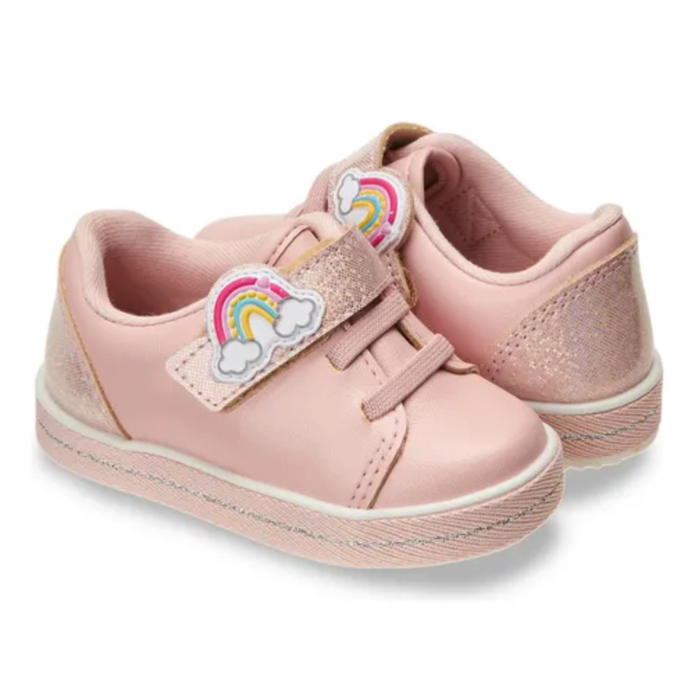Tenis Infantil Molekinha Arco Iris Glitter Rosa 2131625 Rosa 4