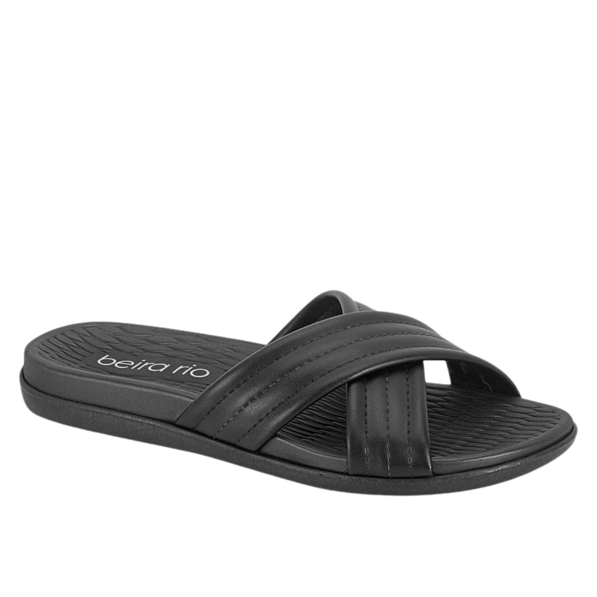 Tamanco Beira Rio Feminino Tiras Cruzadas Casual Preto