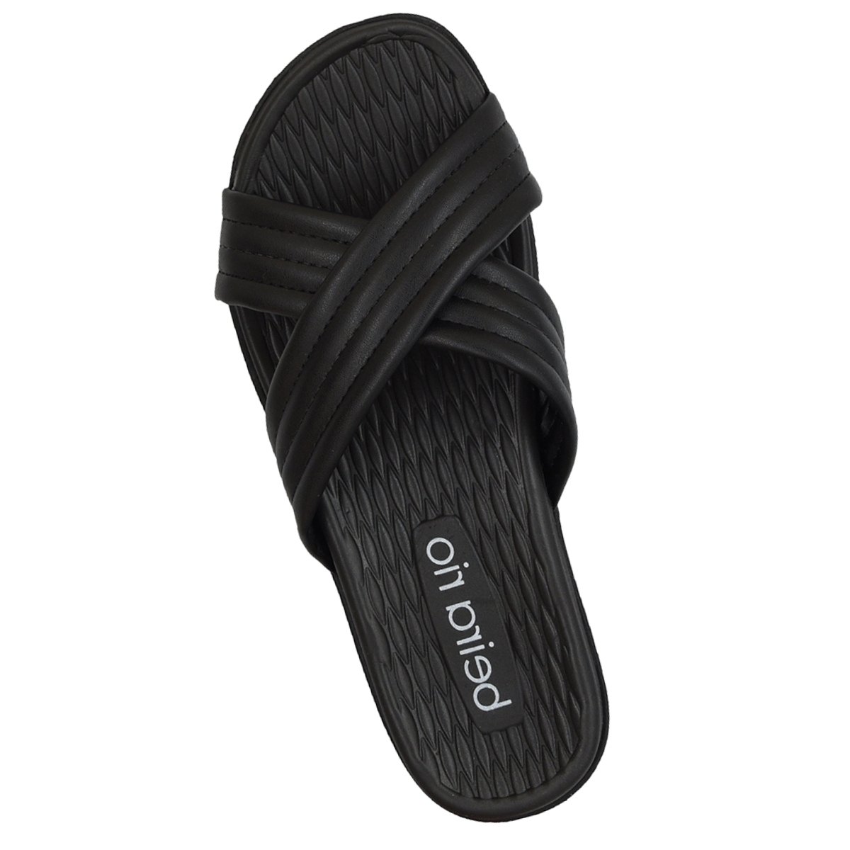 Tamanco Beira Rio Feminino Tiras Cruzadas Casual Preto Preto 2