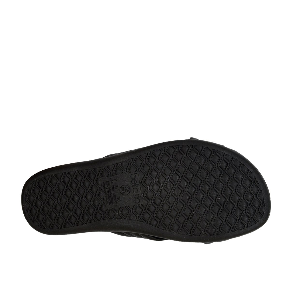 Tamanco Beira Rio Feminino Tiras Cruzadas Casual Preto Preto 6