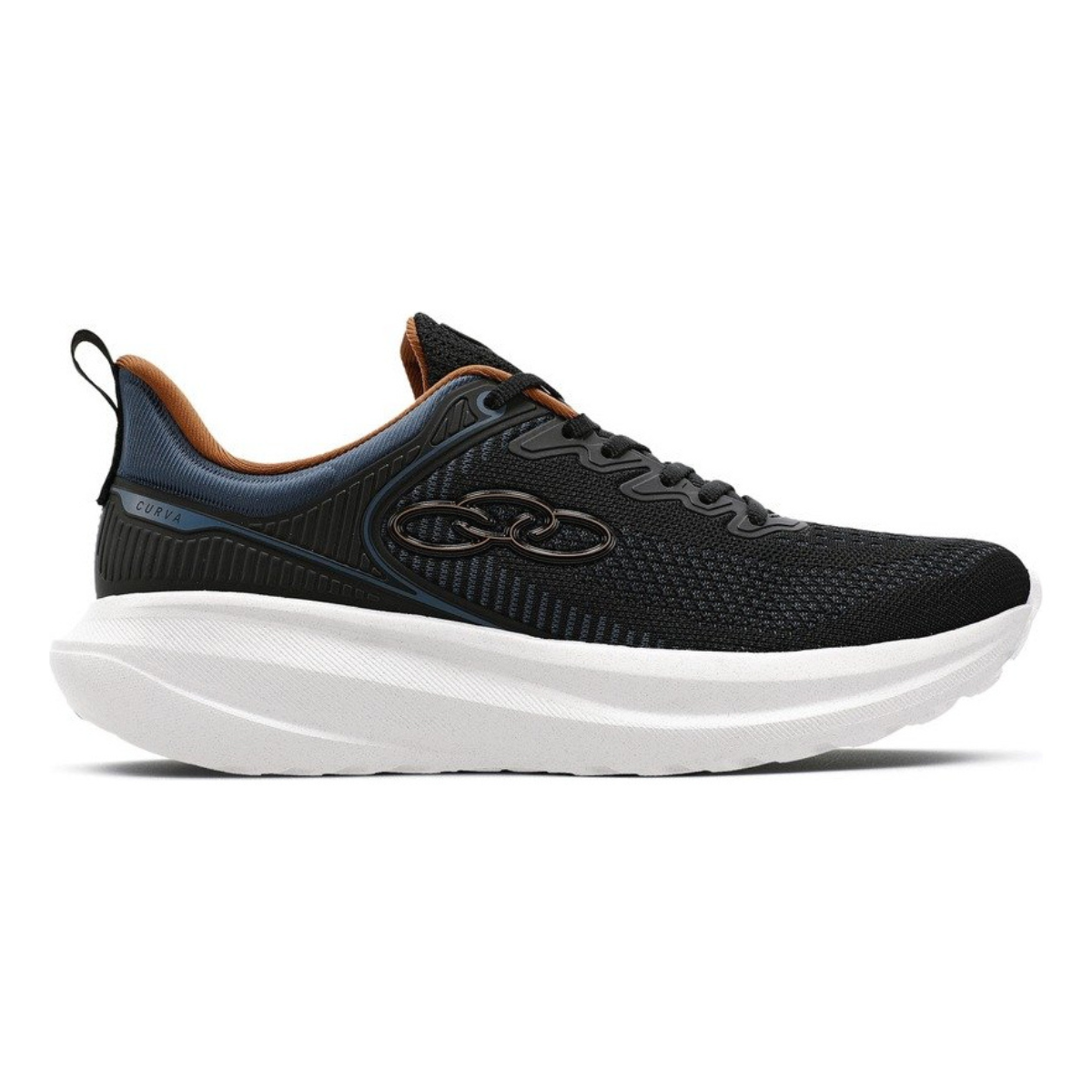 Tenis Olympikus Masculino design anatomico Preto Academia 