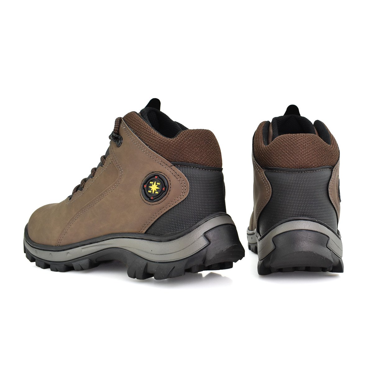 Coturno West Line Chocolate Couro Masculino Conforto Marrom 5