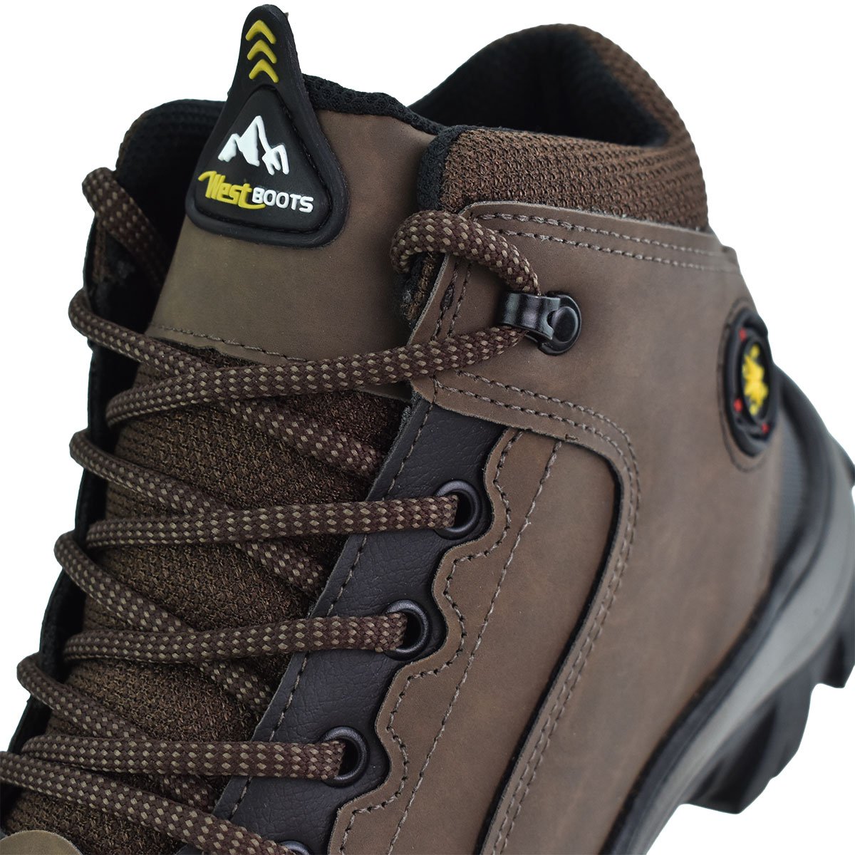 Coturno West Line Chocolate Couro Masculino Conforto Marrom 6