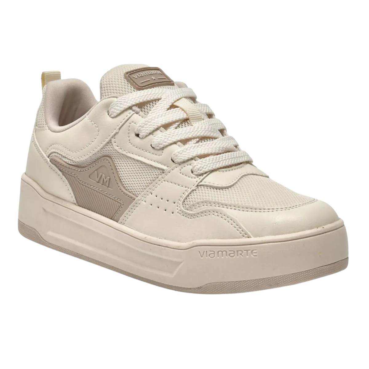 Via Marte Tenis Marfim Feminino Cadarco Estiloso