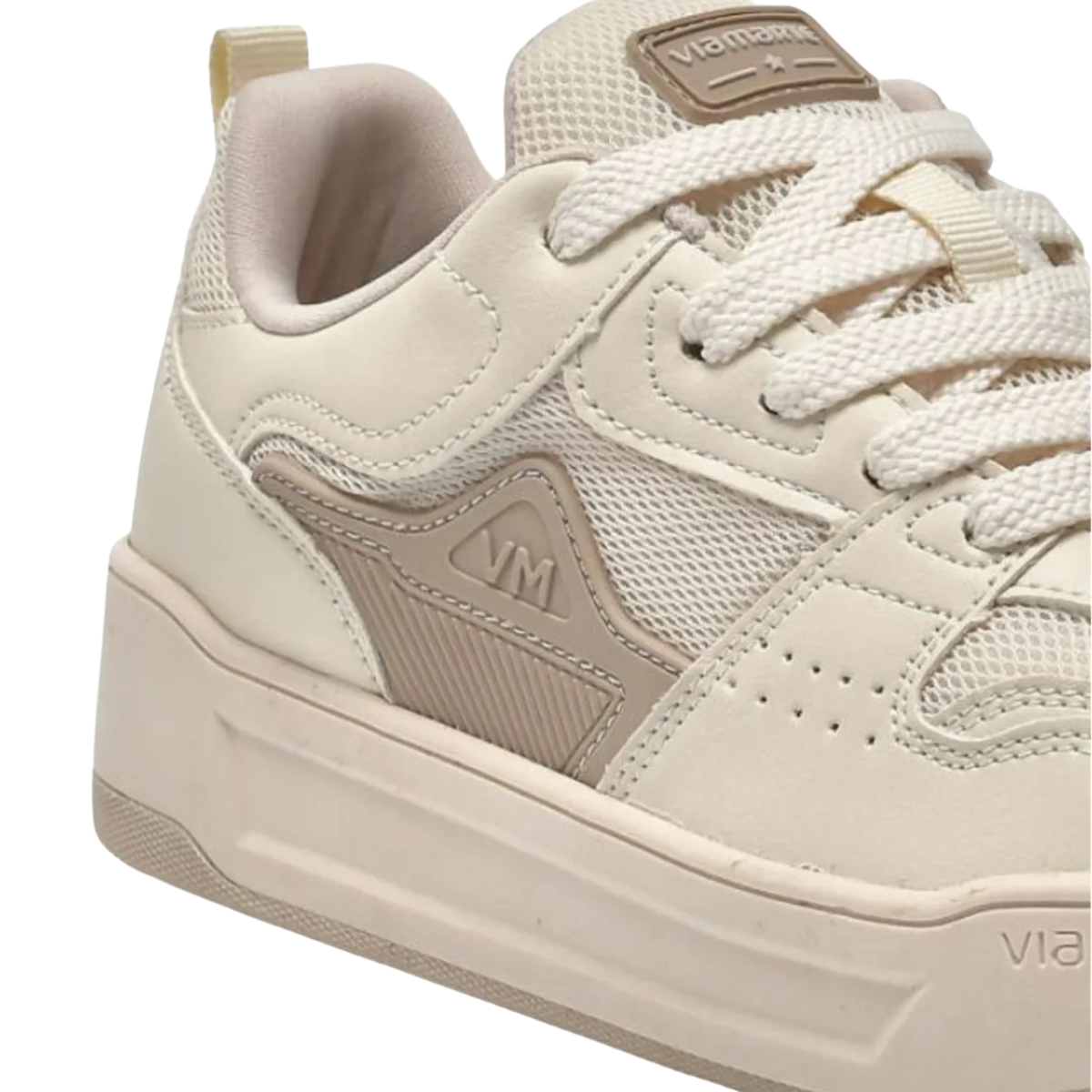 Via Marte Tenis Marfim Feminino Cadarco Estiloso Off White 5
