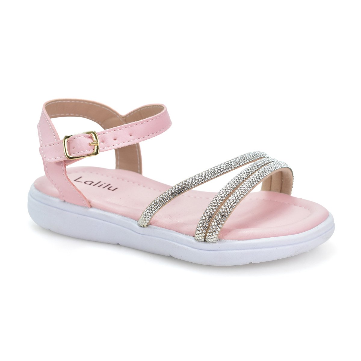 LALILU Sandalia Nude Infantil Fecho Ajustavel Estilo Moderno