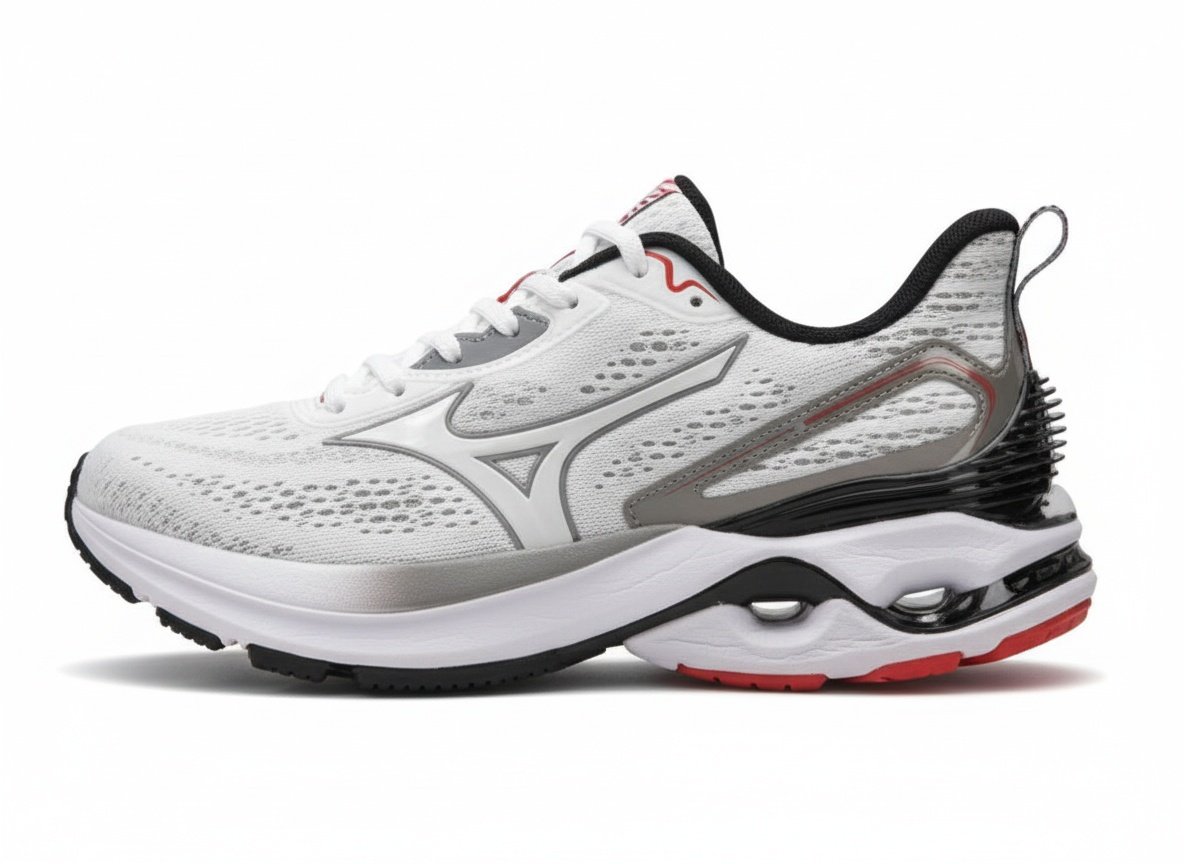 Tenis Mizuno Wave Dynasty 8 Branco Corrida Masculino Branco 3