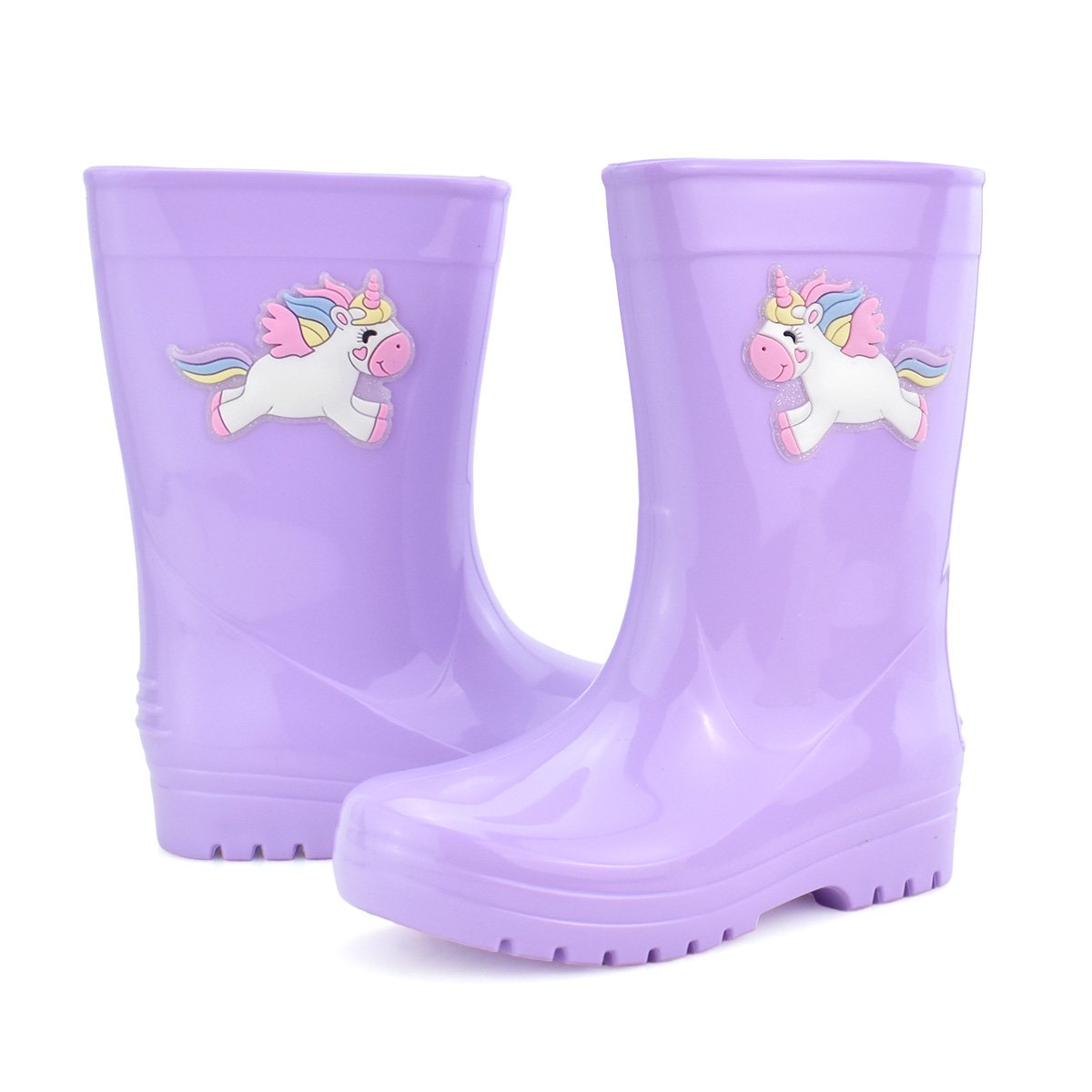 Galocha Luelua Meninas Unicornio Lilas Calce Facil Lilás 2