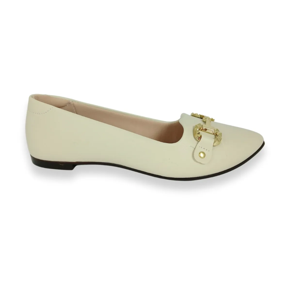 Sapatilha Moleca Feminina Casual Branco Off Branco 3