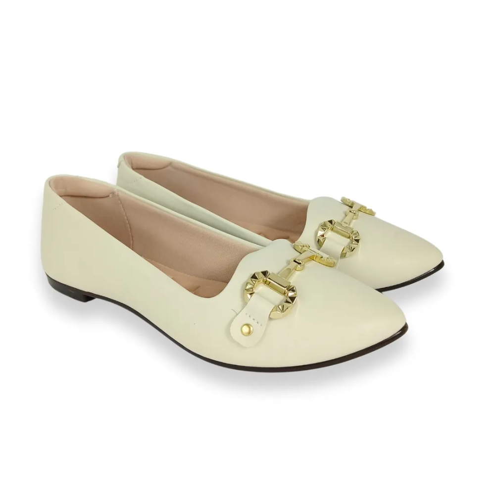Sapatilha Moleca Feminina Casual Branco Off Branco 4