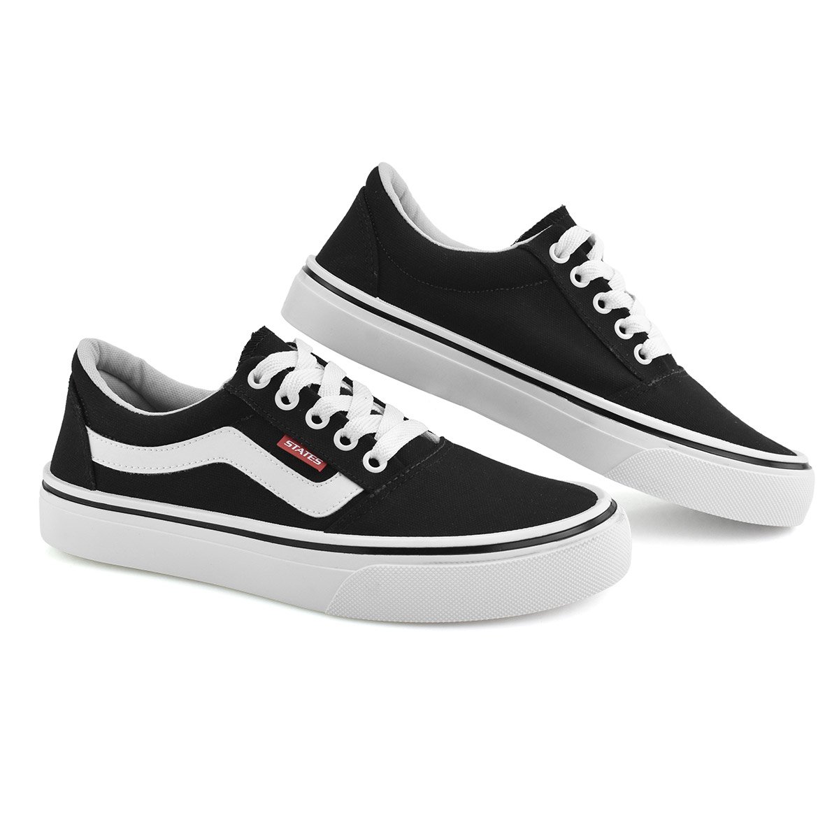 Tenis Botinho Meninos Preto Branco Estiloso Casual Preto 2