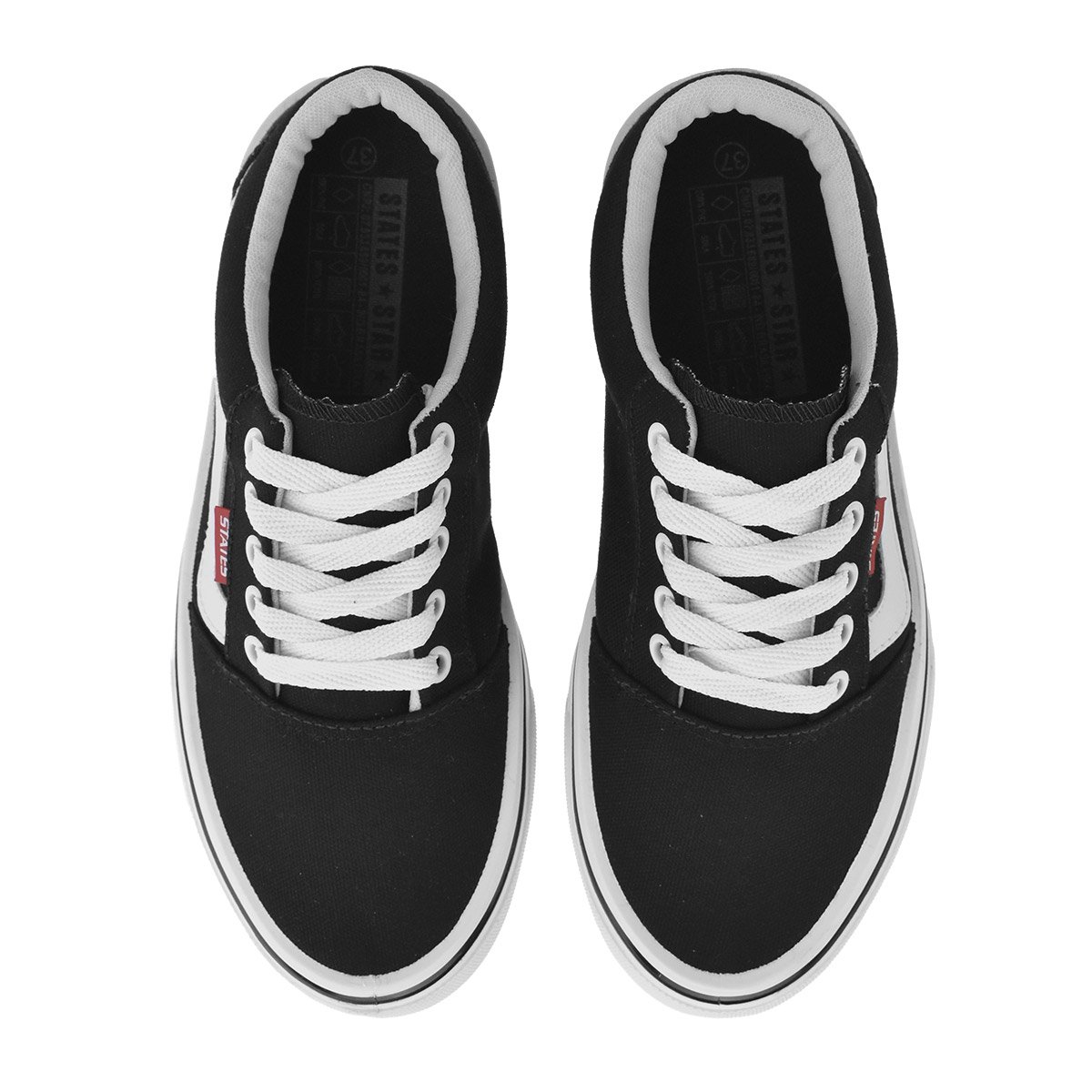 Tenis Botinho Meninos Preto Branco Estiloso Casual Preto 4