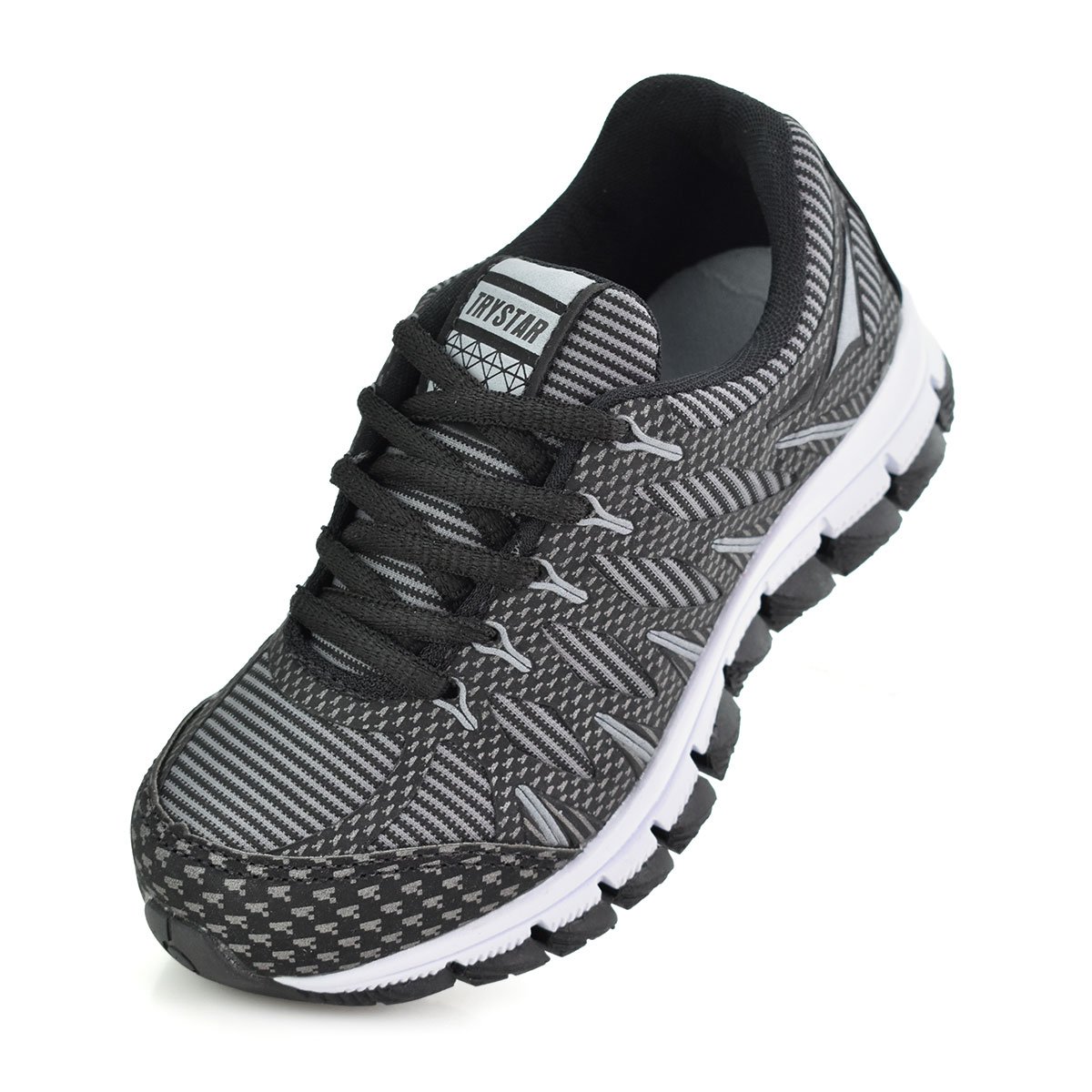 Tenis Confortavel Try Star Evolution Meninos Preto Cadarco Preto 6