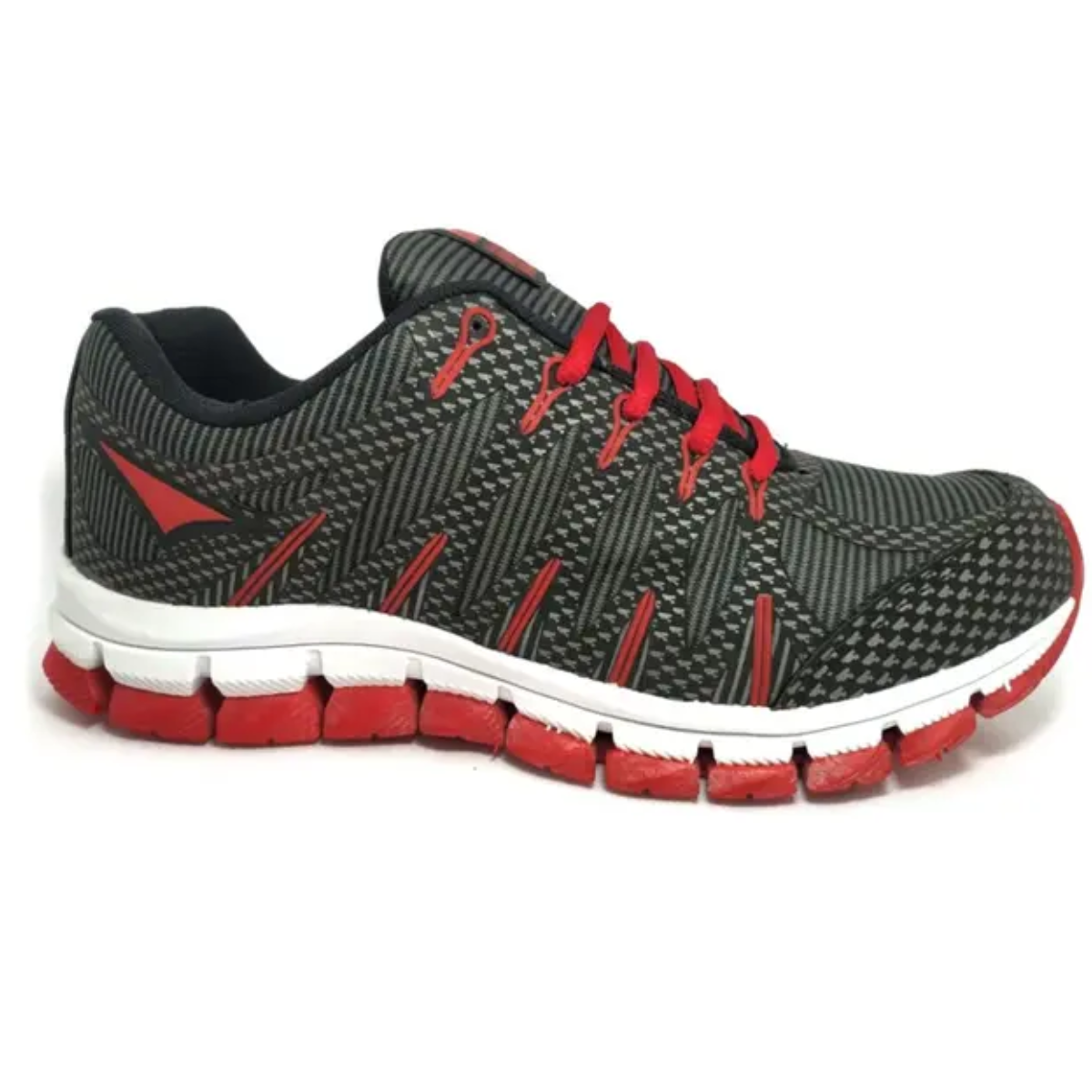 TRY STAR Tenis Infantil Preto Vermelho Design Dinamico