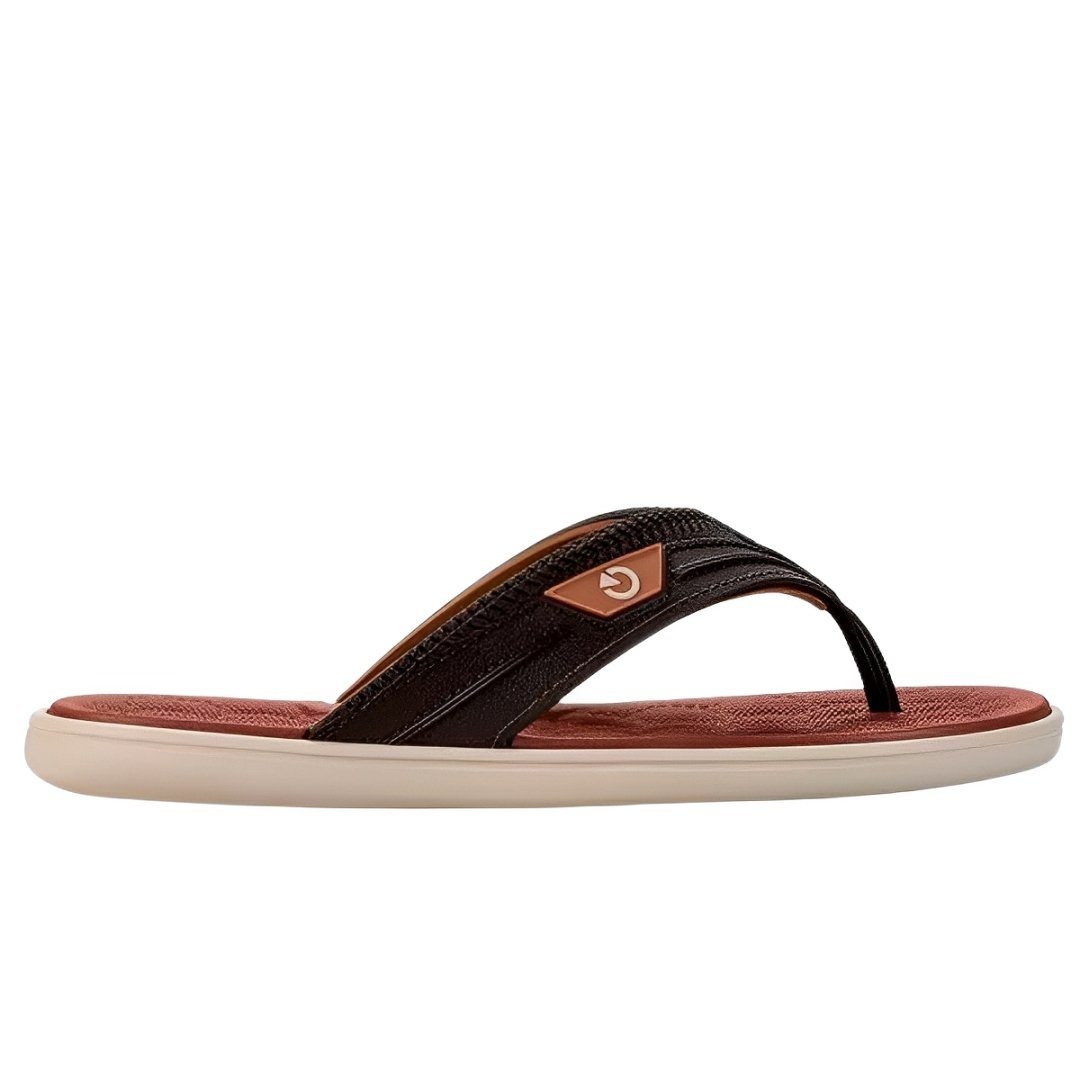Chinelo Cartago Malta Bege Marrom Masculino Anatomico Marrom 2