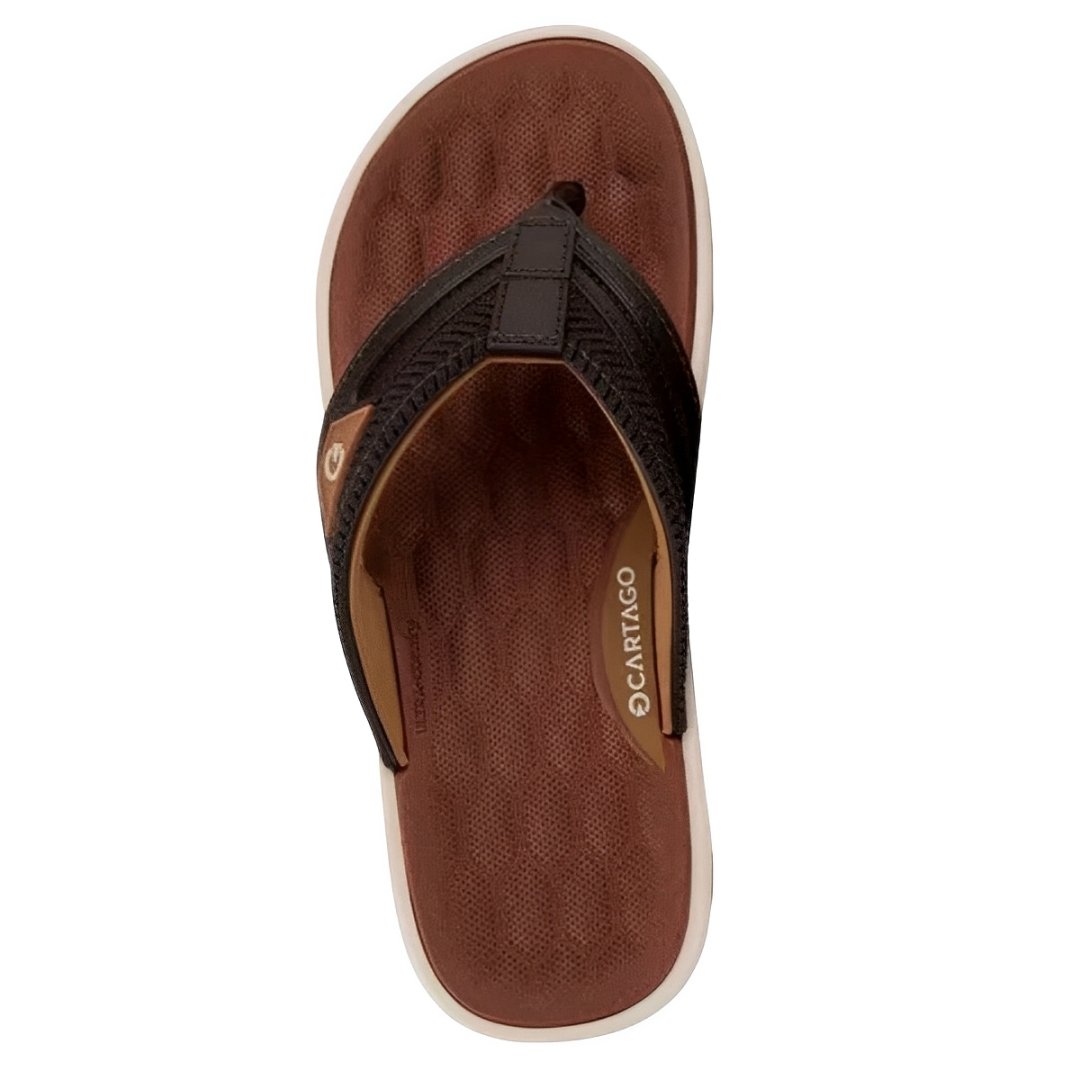 Chinelo Cartago Malta Bege Marrom Masculino Anatomico Marrom 3