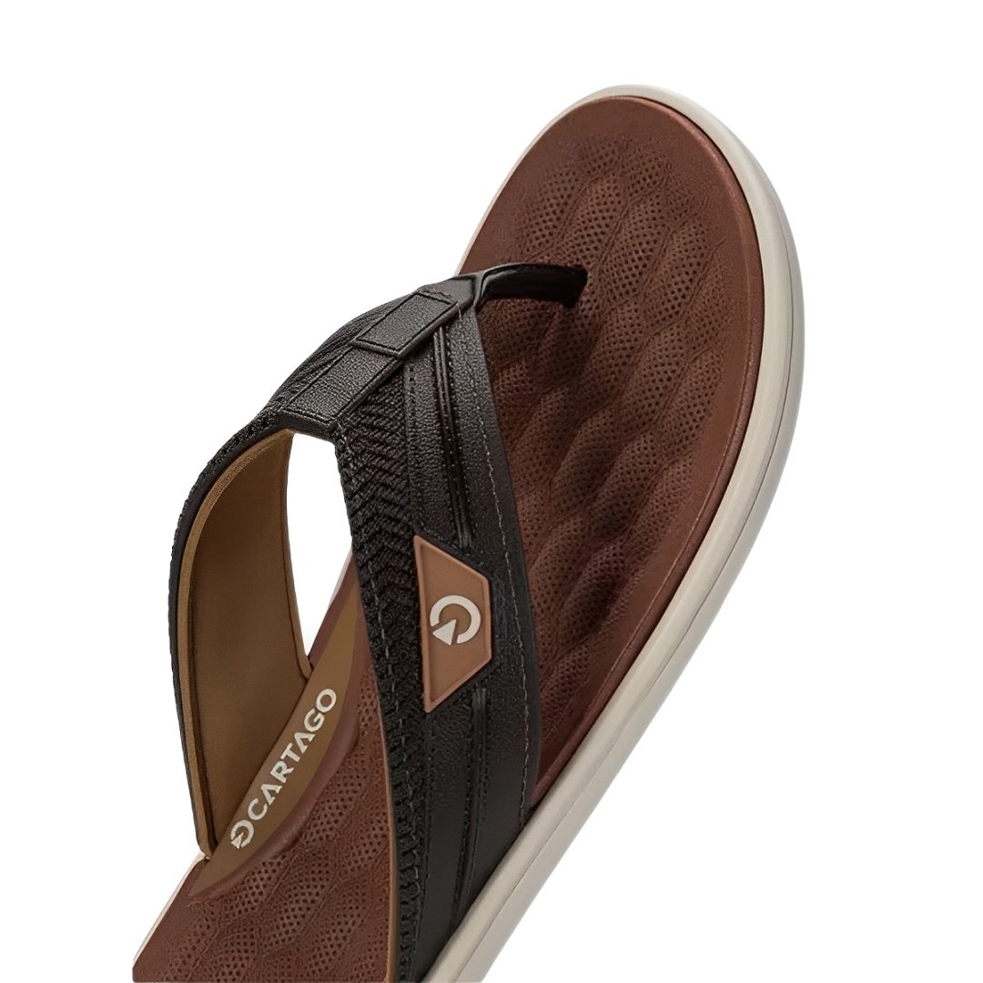 Chinelo Cartago Malta Bege Marrom Masculino Anatomico Marrom 4