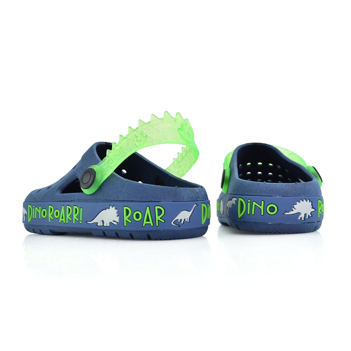 Babuche Meninos Dinossauro Marinho Verde Ultraleve Azul 6